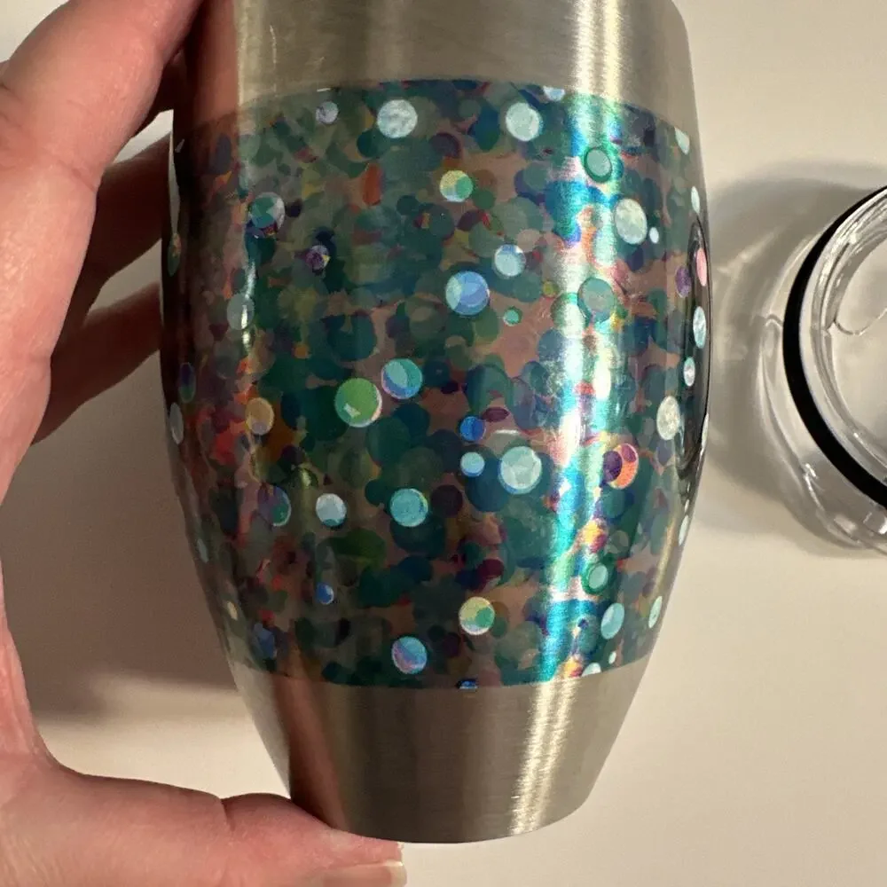 Tervis 12 oz. Stainless Steel Tumbler W/ Lid Light Green with Dots of Color